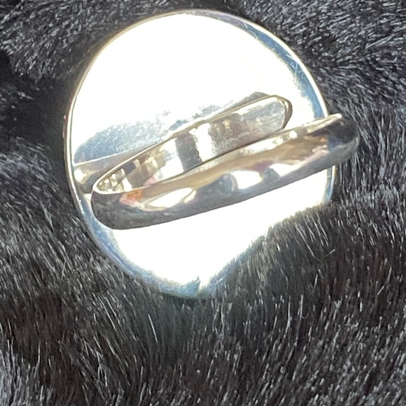 Crystal and dicrotic glass sterling ring - Picture 5 of 6